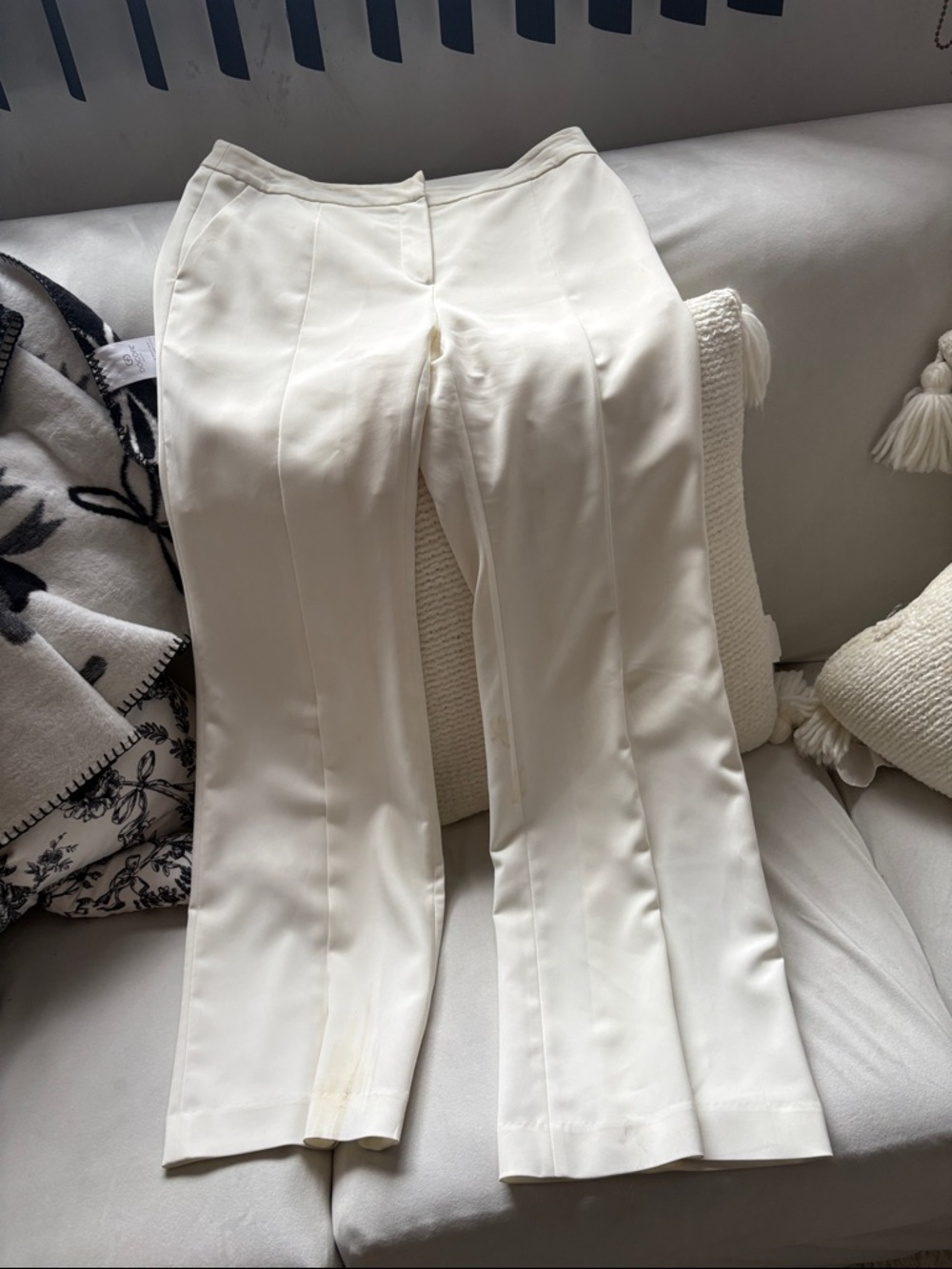 Tailored Cream Flare Dress Pants - Elegant Everyday Wear